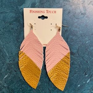 Brand new feather earrings